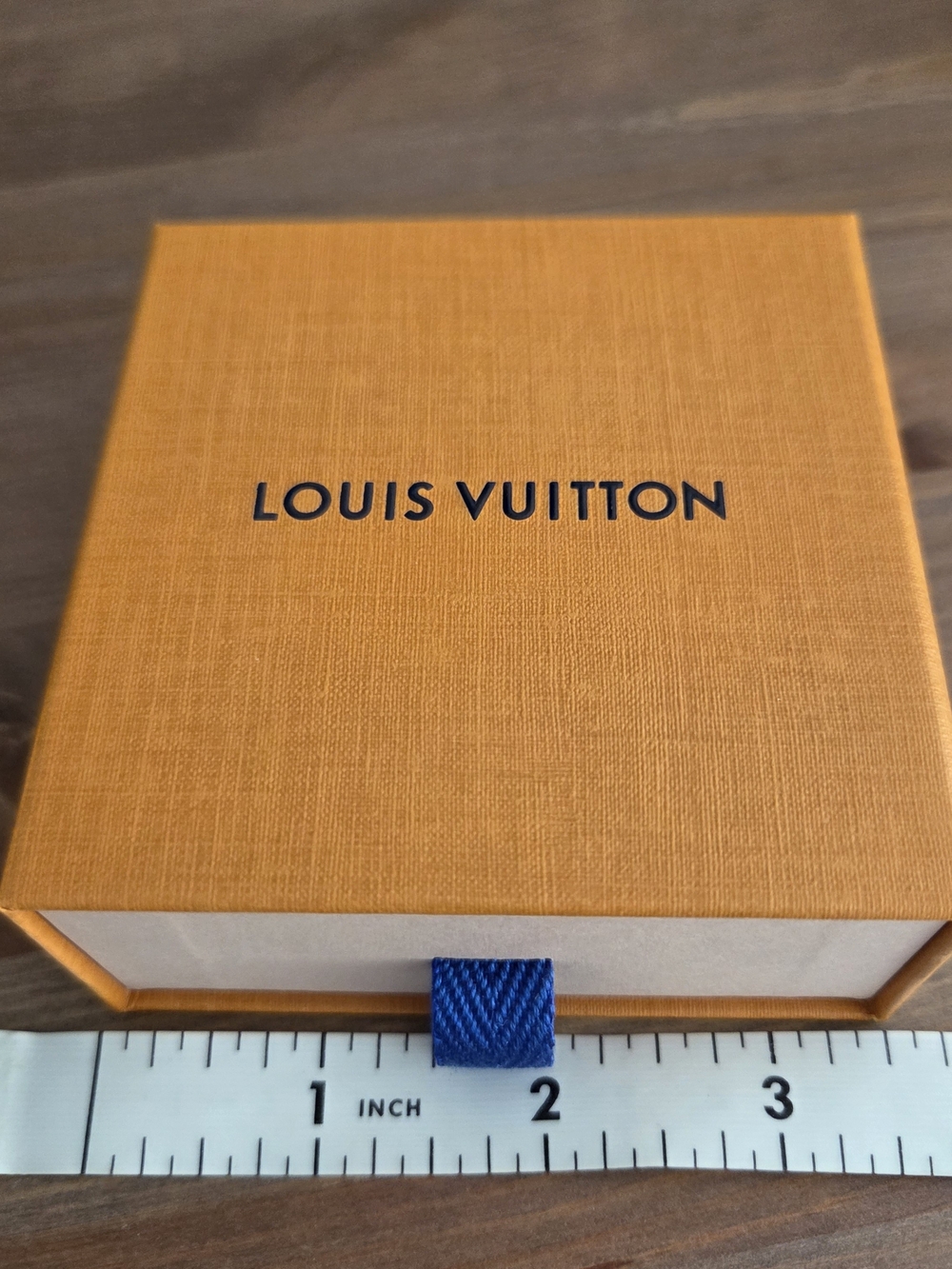 Louis Vuitton Orange Logo Box with Blue Pull Tab